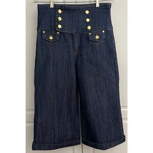 1955 Vintage Brand High-Waisted Wide Leg Denim Culotte Juniors Size 3 NWOT